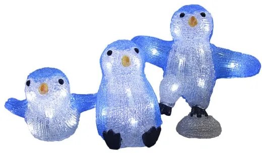 InternetovaZahrada Vianočné tučniaky s LED osvetlením
