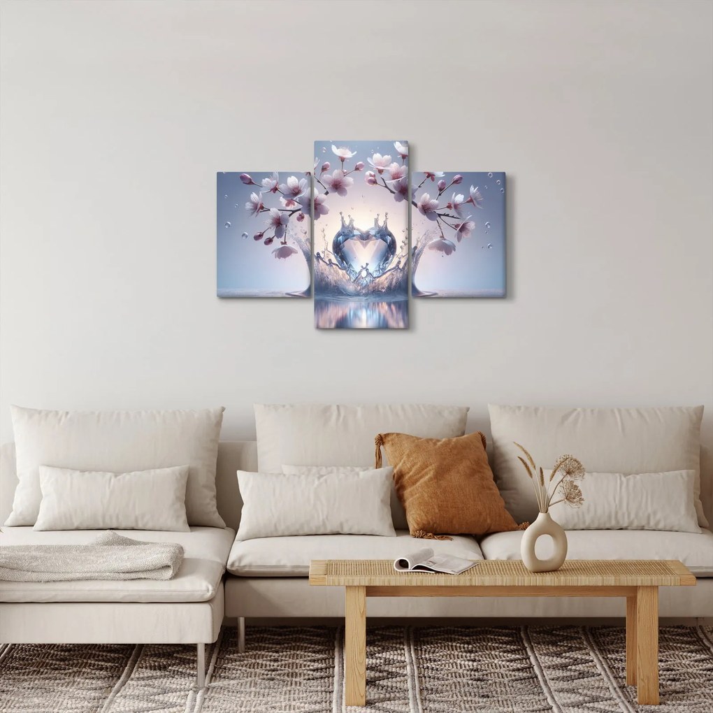 Obraz - Diamantové srdce (90x60 cm)