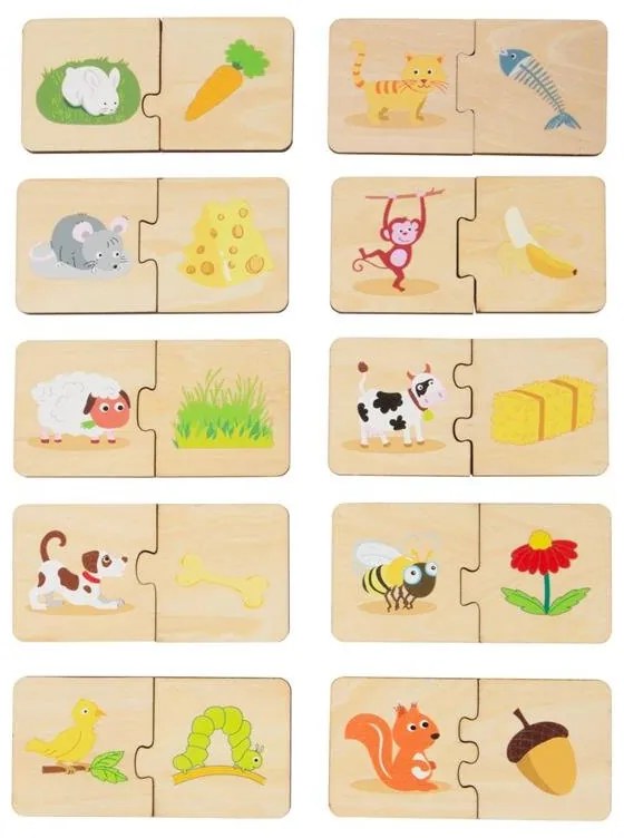 Small foot Vzdelávacie puzzle - kŕmenie zvierat