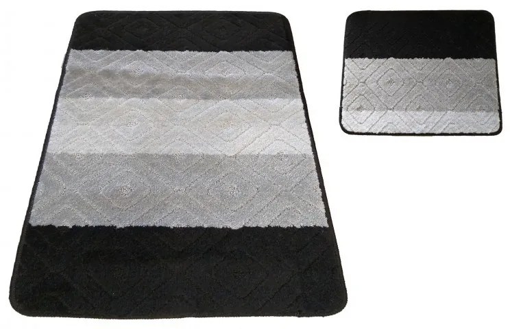 Čierna dvojdielna protišmyková predložka Šírka: 50 cm | Dĺžka: 80 cm
