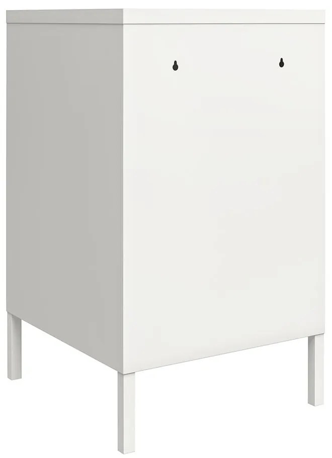Biely kovový nočný stolík Mission District – Støraa