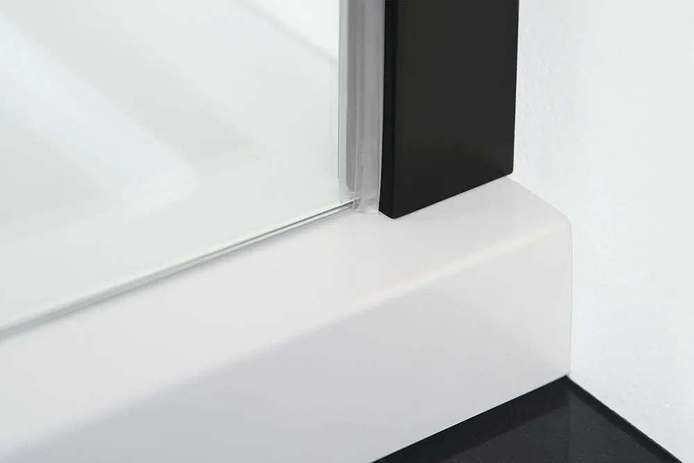 Polysan Polysan, ZOOM LINE BLACK štvorcová sprchová zástena 900x900mm, číre sklo, ZL5415B