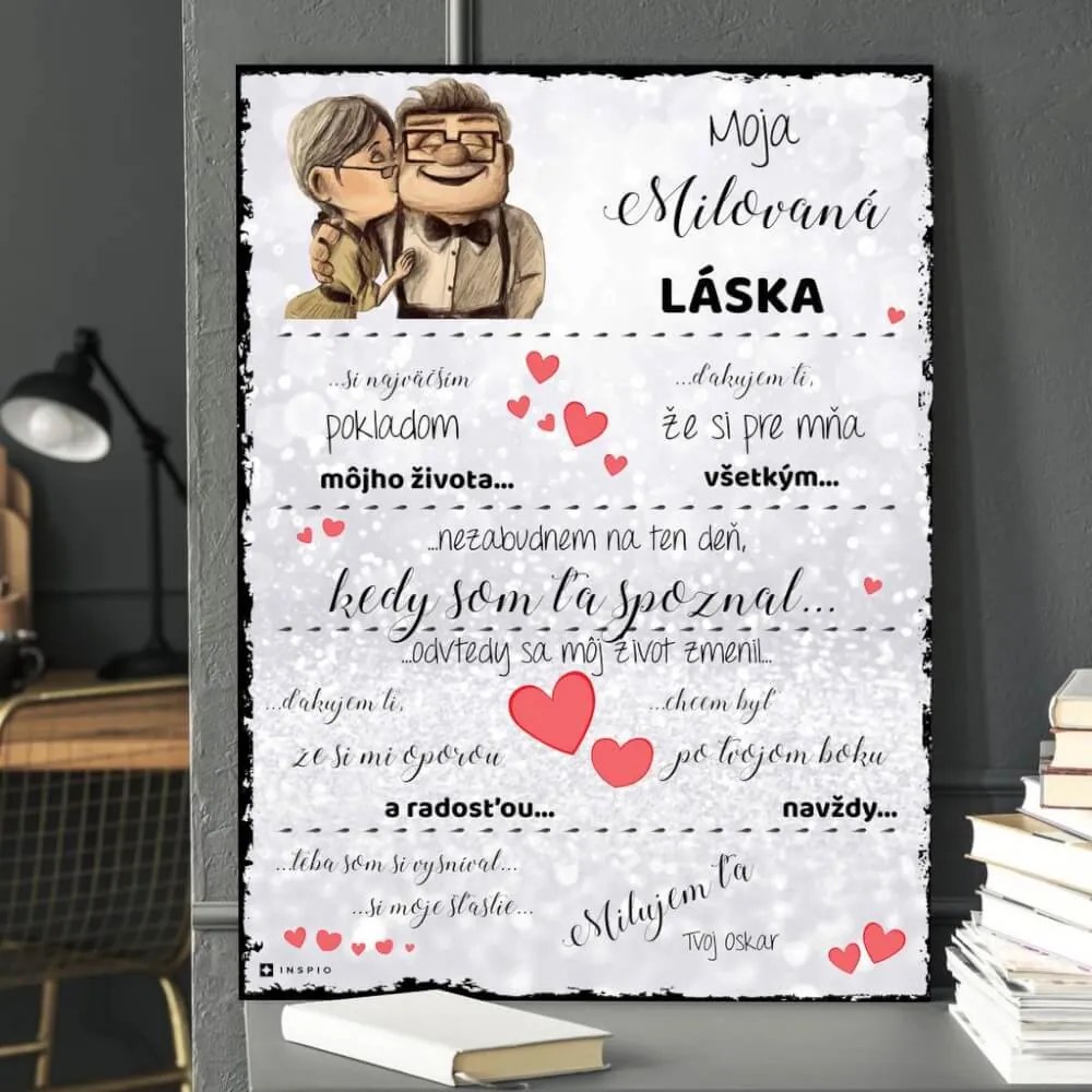 Tabuľka - Darček pre priateľku, dar z lásky