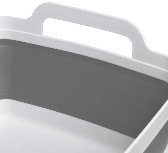 Skladací lavór BRIDA biely / sivý