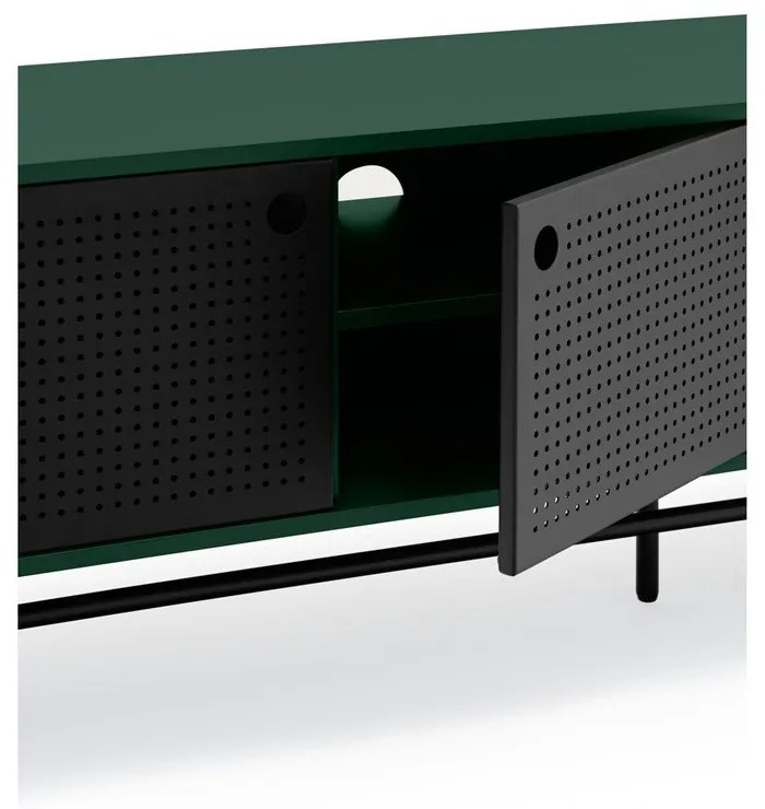 Čierno-zelený televízny stolík Teulat Punto