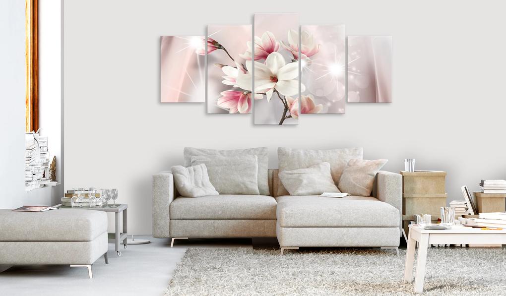 Artgeist Obraz - Dazzling Magnolias (5 Parts) Wide Veľkosť: 100x50, Verzia: Standard