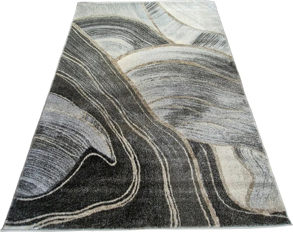 HU Sivo-béžový abstraktný koberec Rio 936A-D.grey-Beige Rozmer: 60x100 cm