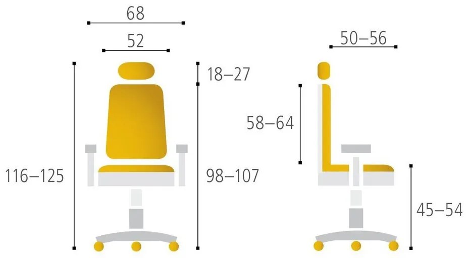 OFFICE PRO Kancelárske kreslo Sirius SYNCHRO čalúnený sedák