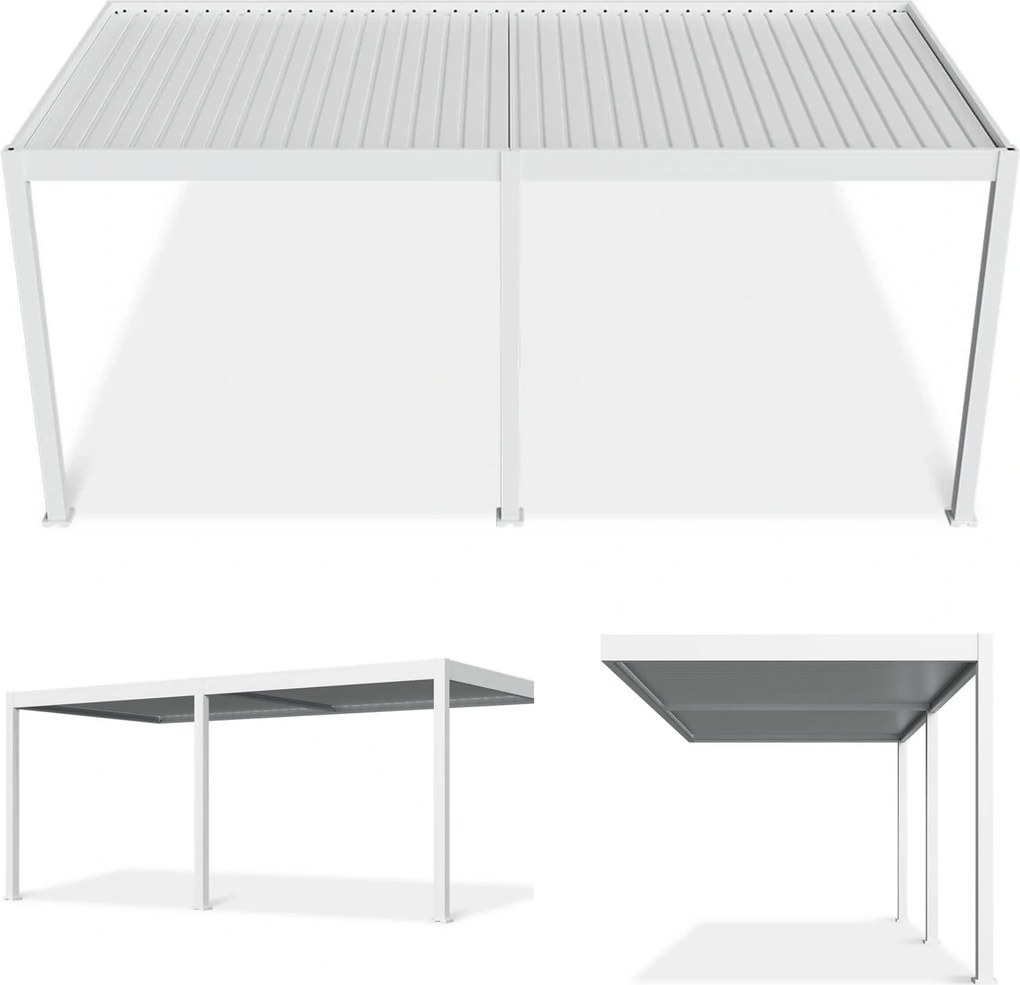 Záhradná pergola na stenu s osvetlením Elegance Wall 3x6