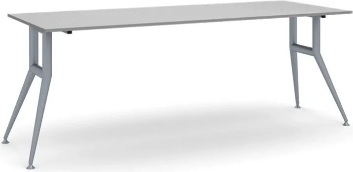 Rokovací kancelársky stôl WIDE, 220x80 cm, sivý