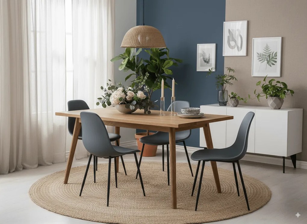 AKCIA Bridlicovo sivá stolička OSAKA s čiernymi nohami II. akosť