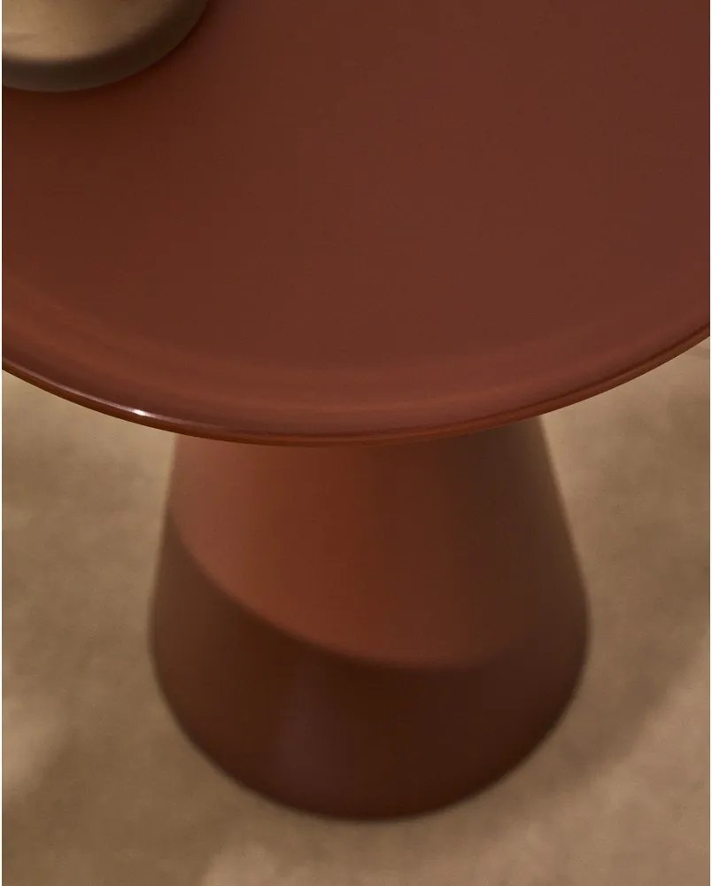 Okrúhly odkladací stolík so sklenenou doskou ø 35 cm Wilshire – Kave Home