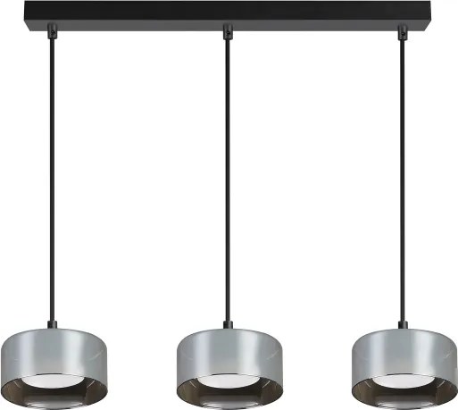 Brilagi - LED Závesný luster na lanku AURA LUX 3xGX53/30W/230V čierna/dymová
