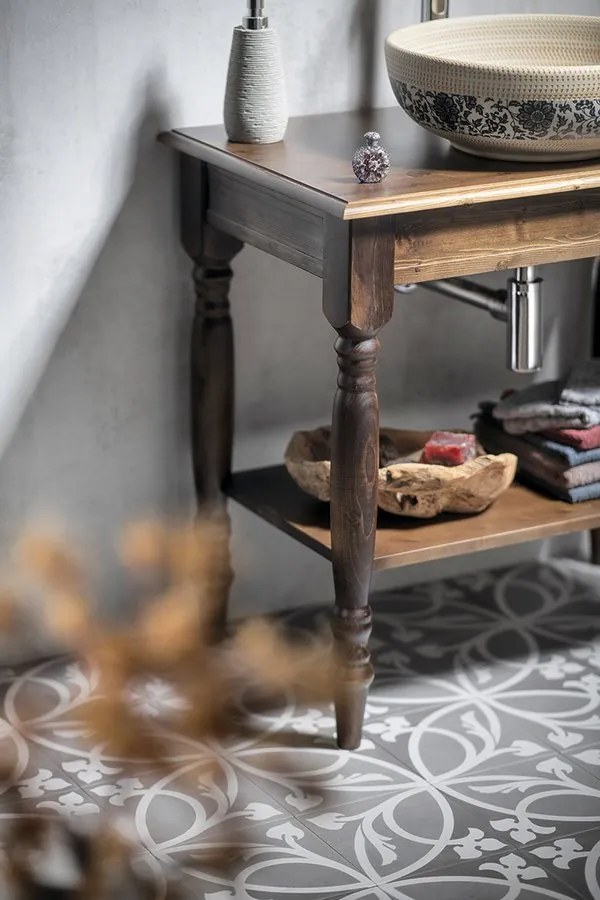 Sapho Sapho, CIMBURA umývadlový stolík 80x50x75cm, starobiela, CIM850