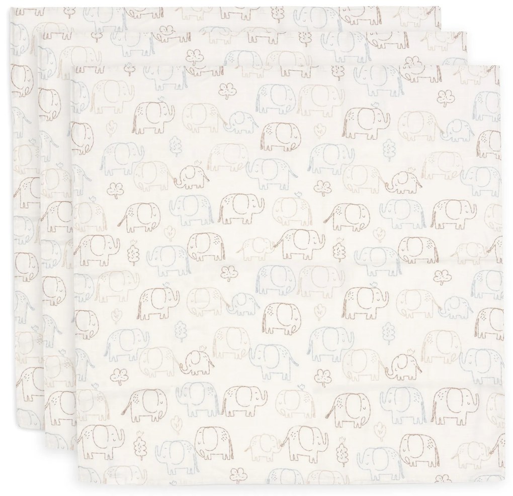Plienky 3 ks 70x70 cm Elephant Tales
