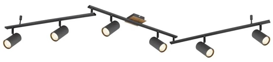 Globo 57910-6G - Bodové svietidlo ROBBY 6xGU10/35W/230V antracit