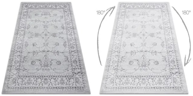 Koberec MEFE 2312 Ornament, ramka - sivý