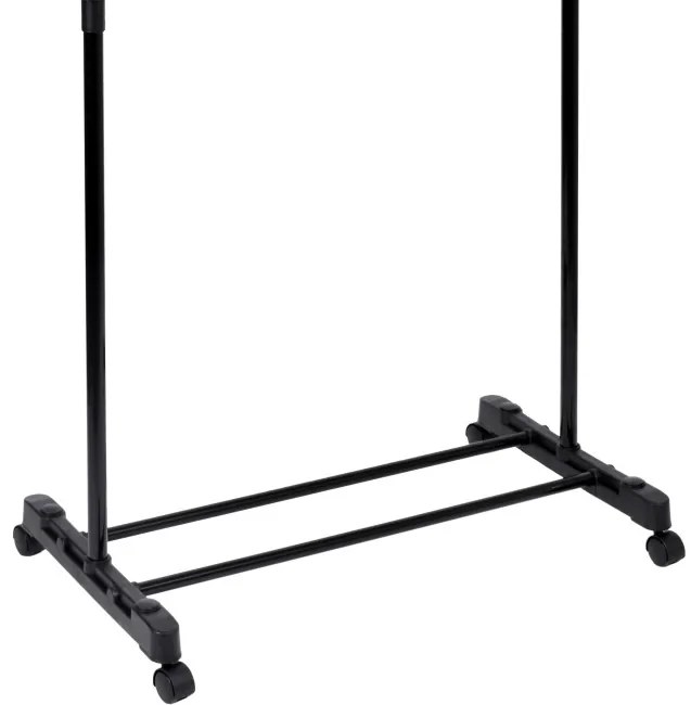 Vešiakový stojan na kolieskach DEKA čierny