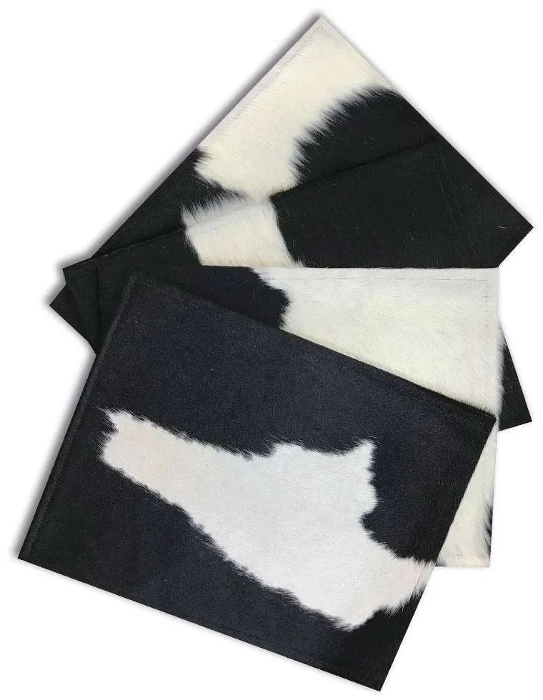 Kožené prostírání Luxury Cowhide BRAZÍLIE BLACK&amp;WHITE 45x34cm