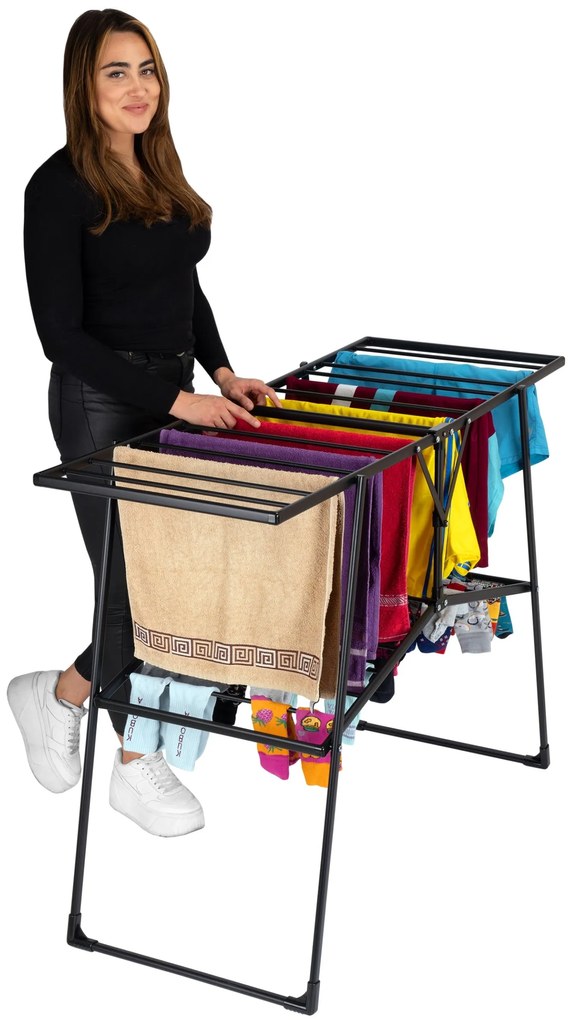 Sušiak na bielizeň SUZANA čierny