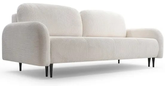 Rozkladacia čalúnená trojmiestna pohovka CLOUDY krémová