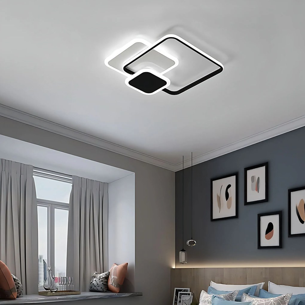 Toolight Toolight, LED stropné svietidlo 32W, 3000K, LHJ079-C, čierna-biela, OSW-50039