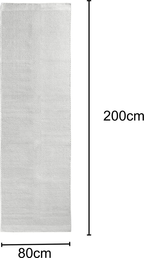 My Flair, Behúň Wooly Dreamscape naturweiß, 80x250, biela, chodba / predsieň