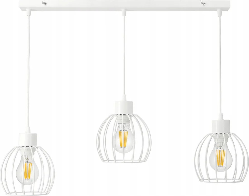 LED stropná závesná lampa s nastaviteľnými E27 káblami