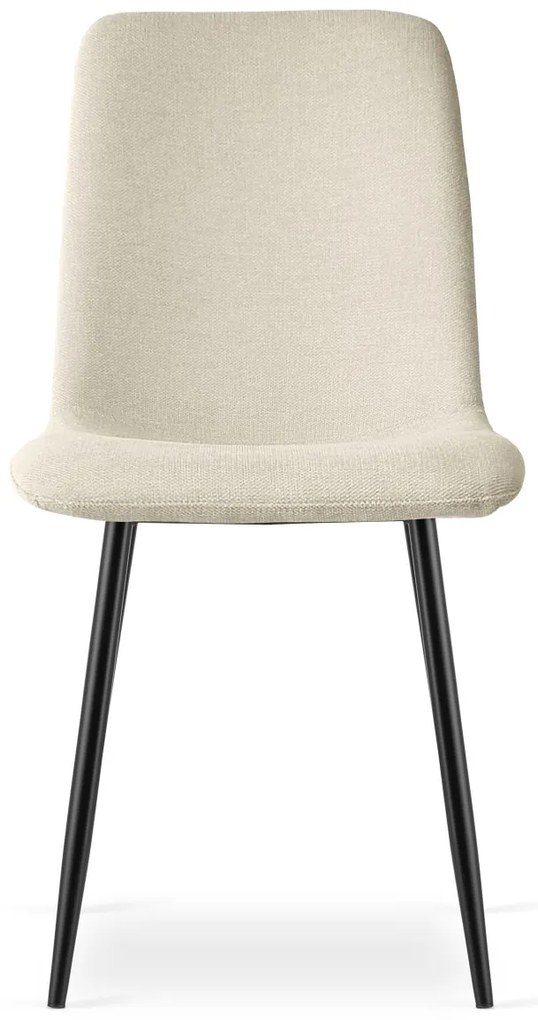 Jedálenská zostava 1 + 4, stôl CITY 110x75 cm dub artisan + krémová jedálenská stolička RIFT s čiernymi nohami