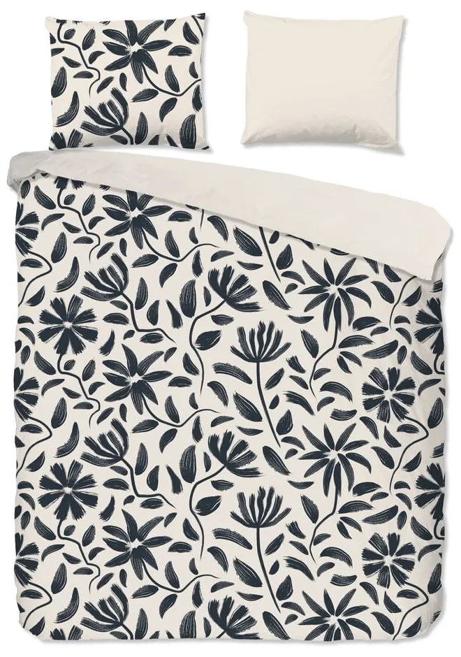 Čierne/béžové bavlnené obliečky na dvojlôžko/predĺžené 200x220 cm Emilia – Good Morning