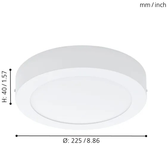 Eglo 94075 - LED stropné svietidlo FUEVA 1 LED/16,47W/230V