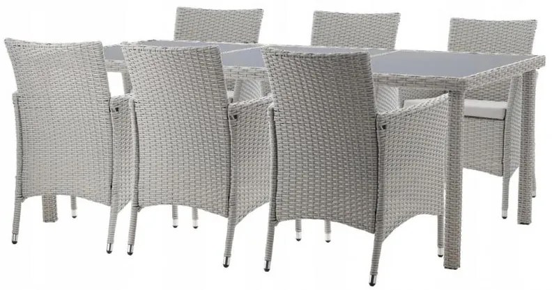 Set záhradného nábytku sivý GARDENLINE