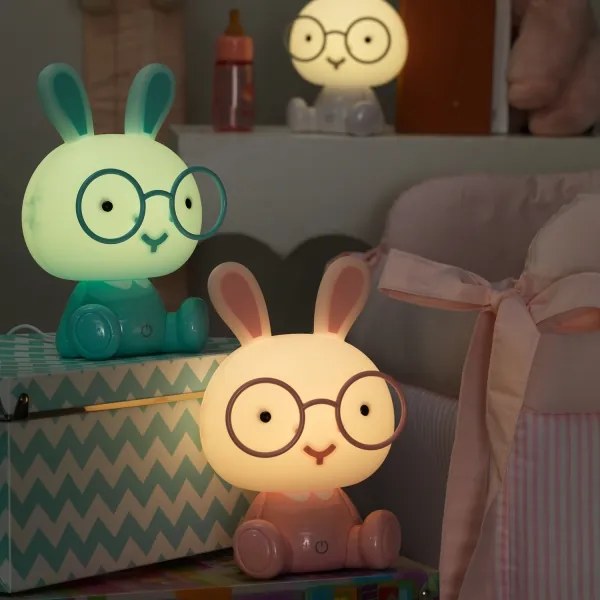 ONLI - LED stmievateľná detská nočná lampička PUPPIES LED/3W/230V 22 cm zajačik/modrá
