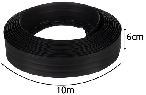 Flexibilný záhradný okraj 10 m s 20 kolíkmi Výška: 100 cm