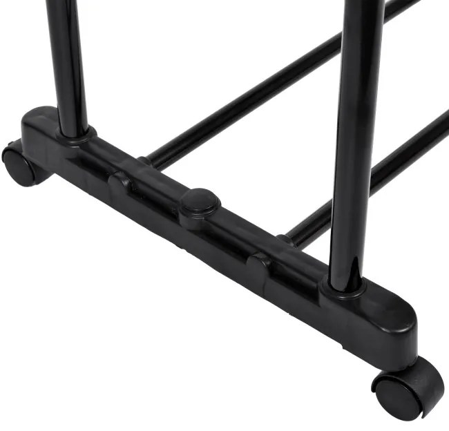 Vešiakový stojan na kolieskach DARA čierny