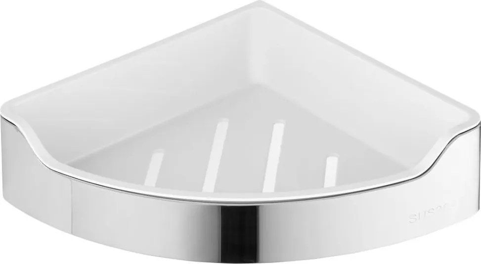 Aqualine Aqualine, SAMBA rohová polička do sprchy, 218x63x218mm, nerez, SB109