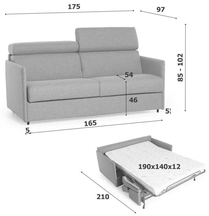 Pohovka na každodenné spanie TAVOLA MINI rozkladacia, zelená (penelope 10)