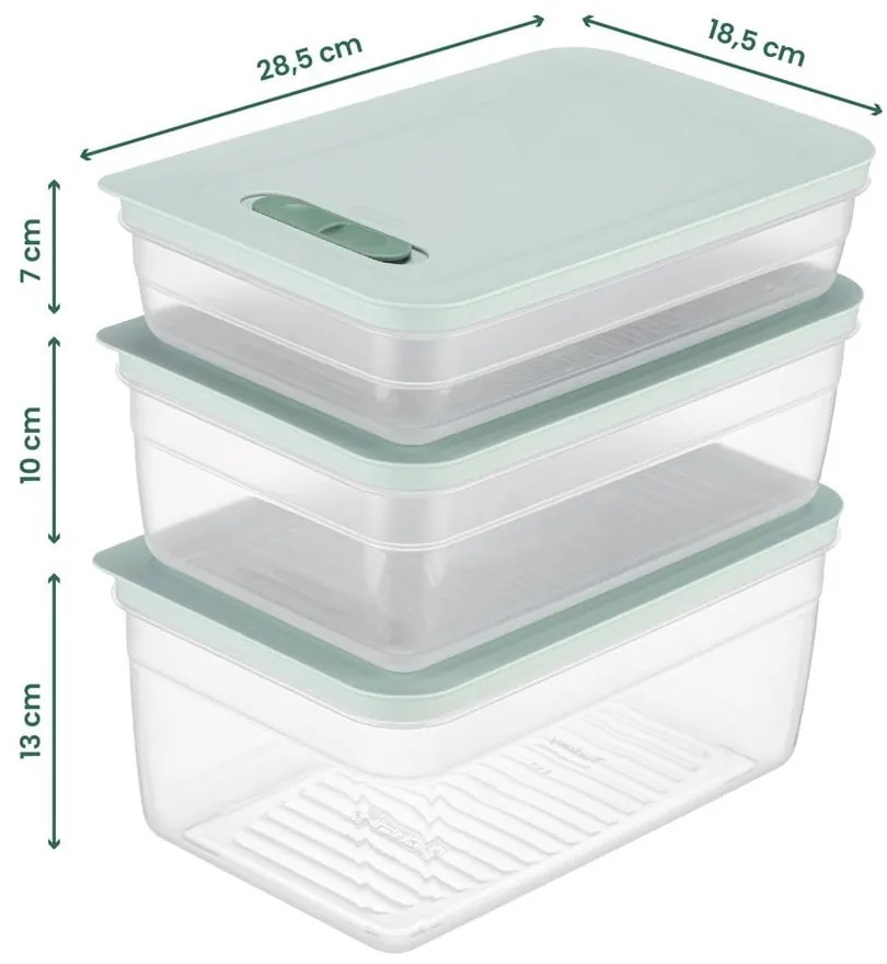Potravinové škatuľky v súprave 3 ks – Hermia