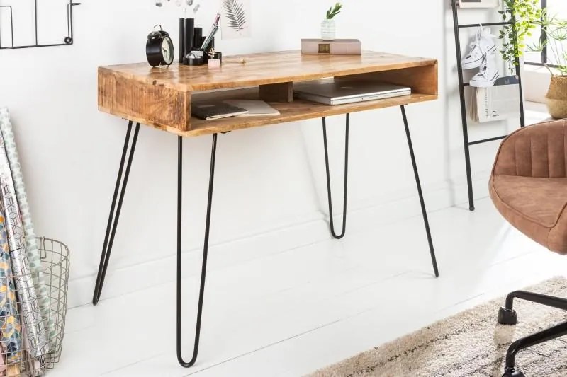 Dizajnový písací stôl Felix 100 cm, mango