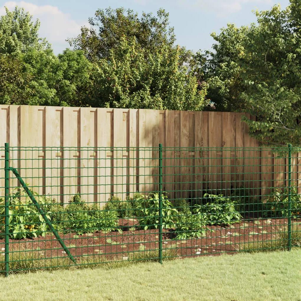 Drôtený plot s kotviacimi hrotmi zelený 1,1x25 m 154106