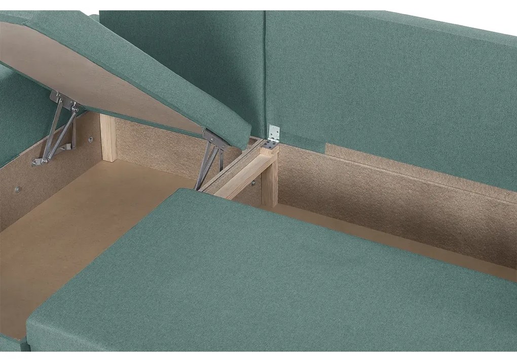 Rozkládací rohová sedací souprava DORIS Mentolová