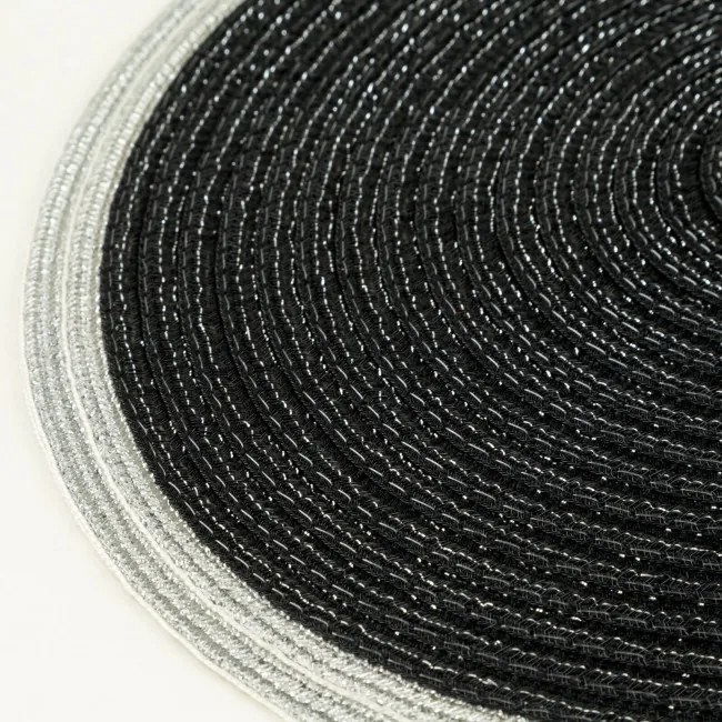 Podložka pod tanier TIRANA čierna / strieborná