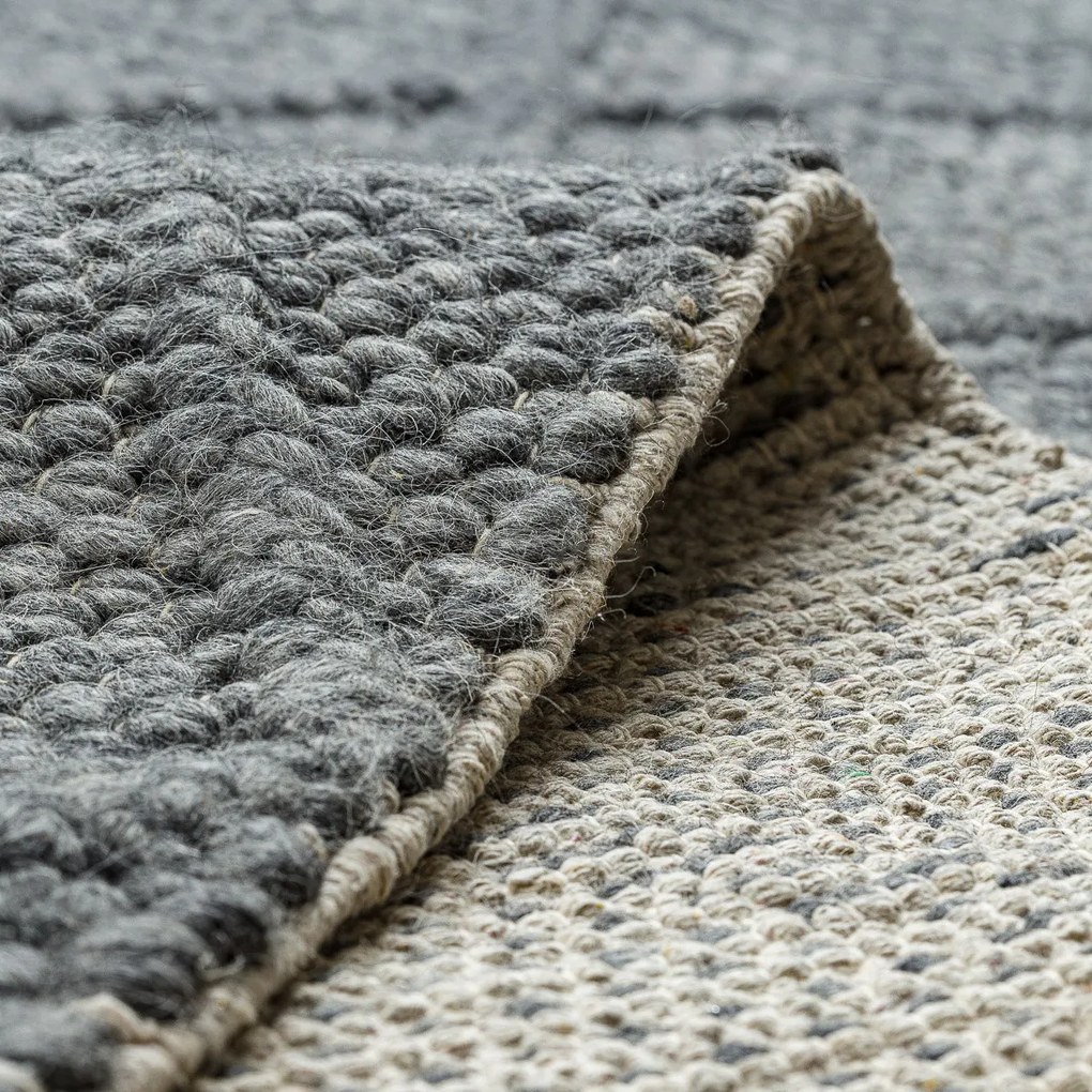 Dywany Łuszczów, Kusový koberec Tahar 99001K antra, 200x290, šedá, obývacia izba