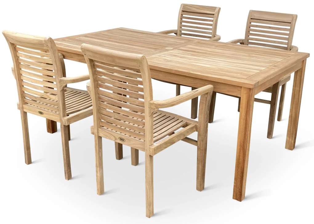 Záhradný teakový set 1+4 pre 4 osoby Garden IV.