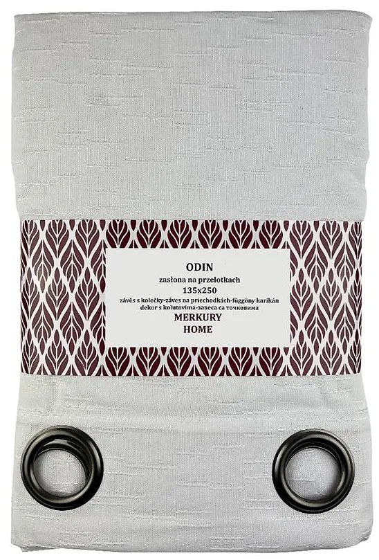Záves Odin na priechodkách 135x250 biela Merkury Home