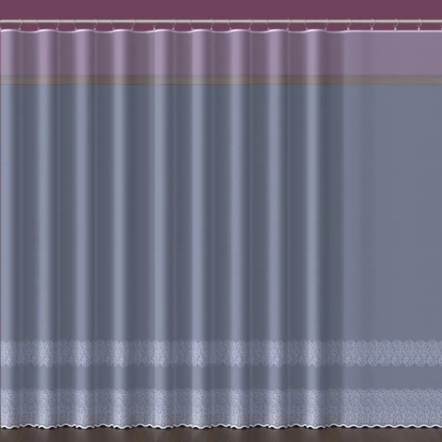 Žakarová záclona 618D360/180 biely. Tovar na mieru