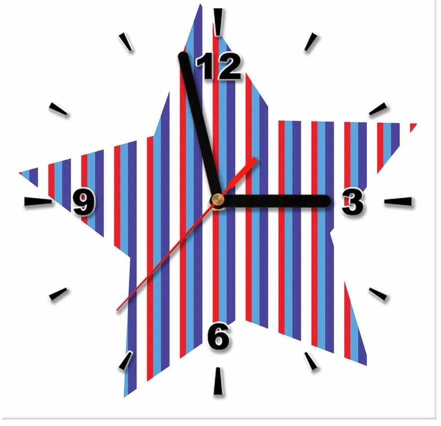 Gario Obraz s hodinami Pásikavá hviezda Rozmery: 30 x 30 cm