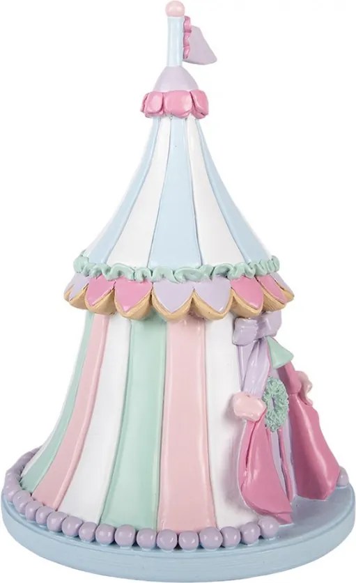 Vianočné dekorácie figúrka cirkusový stan Pastel Christmas Chic - Ø 20*29 cm