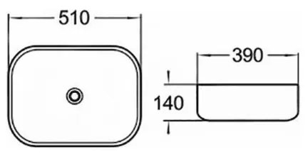 Mexen LORITA UMÝVADLO, 51x39 CM, ČIERNA / ZLATÁ , 22135163