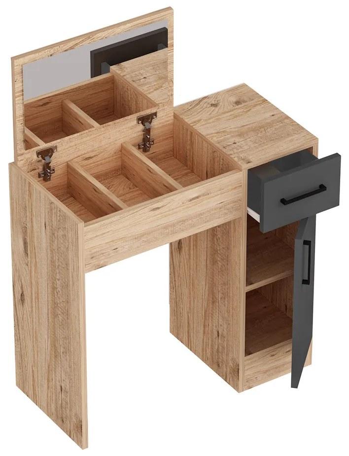 Kozmetický stôl Inci Anthracite